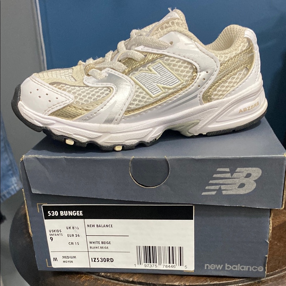 New Balance Kids Shoes - White and Beige